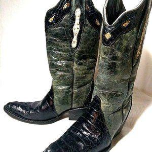 VEARI Alligator Southwestern Style Cowgirl Boots